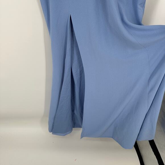 Dress the Population Sandra Mermaid Gown Sky Blue Slide Slit New Plus Size XXL - Picture 9 of 11
